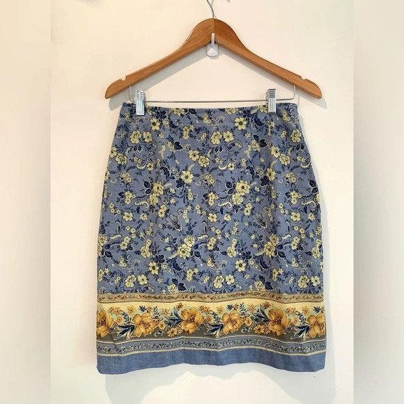 TALBOTS Linen Blend Skirt - Picture 3 of 6